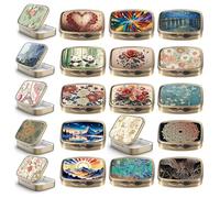 20pcs Tablets Dispenser Medicine Container Storage Boxes for Pills Duals Compartment Cosmetic Medication Carry Case Stylish Pills Storage Case