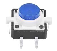 20PCS Tact Button Switch, LED Micro Momentary Tactile Push Button Switch 4 Pin 12x12x7.3mm KzHgIdRY (Color : Beige)