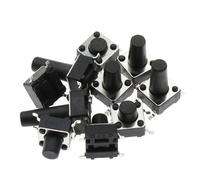 20PCS Tact Push Button Switch 12V Copper 4Pin SMD Switch 6X6X5 4.3 5 5.5 6 7 8 9 10 11 12 13 15MM TV Home Use Button IDGTTLDF(6X6X14MM)