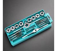 20Pcs Tap and Die Set M3 M12 Range with Straight and Taper Reamers Metal Taps and Dies in Plastic Case for Workshop Repair, 20Pcs