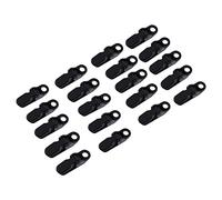 20pcs Tarp Clips, Plastic Awning Clamp Set Instant Clip Multipurpose Tarp Clips Lock Grip Awning Clamp for Tents, Tarp, Boat Cover, Pool Cover, Car Cover (Black)
