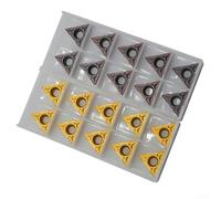 20pcs TCMT16T304 TCMT32.51 Carbide Turning Inserts for CNC Lathe Toolholding - Triangle Indexable Inserts, 16×5×4mm, Gold & Purple, for