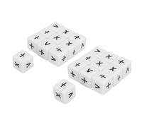 20pcs Teaching Dice Set, Math Dice Classroom Supplies, Mathematical Dices with Arithmetic Symbols, White Plastic Corner Dice for Learning and Games