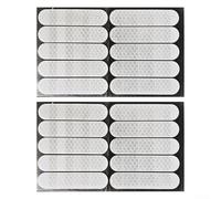 20pcs Textured Reflective Stickers for Improved Light Capture and Visibility on Bicycles, Scooters, and Personal Gear (white)