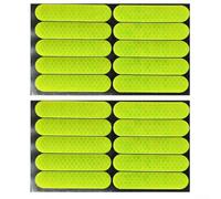 20pcs Textured Reflective Stickers for Improved Light Capture and Visibility on Bicycles, Scooters, and Personal Gear (Green)
