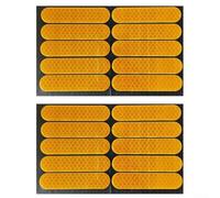 20pcs Textured Reflective Stickers for Improved Light Capture and Visibility on Bicycles, Scooters, and Personal Gear (yellow)