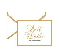 20pcs Thank You Cards Bronzing for Wish Blessing Card with Envelope Valentine's Christmas Thank You Cards with Envelopes