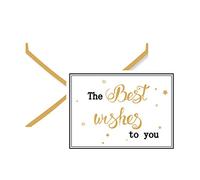 20pcs Thank You Cards Bronzing for Wish Blessing Card with Envelope Valentine's Christmas Thank You Cards with Envelopes