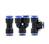 20PCS The 10mm Three-Way Quick-Insert PU Pipe 12 of the air Pipe Quick Connector Changes into a Straight Elbow.(6mm,PU)