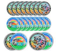 20Pcs This Little Light of Mine Dumpster Fire Coin, Cute Raccoon Dumpster Fire Challenge Coin Set - Funny Office Desk Accessories - Novelty Pocket Token - Inspirational Office Gifts for Men Women