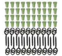 20pcs Threaded Boilie Bait Screws 40pcs Fishing Hook Stop Boilies Stopper Block Beads Steel TPR Carp Terminal Tackle for Soft Crank Lock