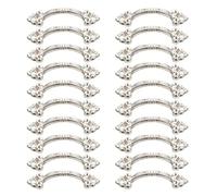 20pcs Tiny Cabinet Pull Handle VintageDoor Handle Alloy Antique Jewelry Box Pulls Knob Drawer Pulls Handles for Jewelry Case Box Box Silver
