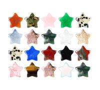 20Pcs Tiny Stone Star Ornament for Wedding Gift Giving | Miniature Stone Star Ornament, Colorful Tiny Stone Star Decoration for Desktop Shelf Display and Collectors Gifting