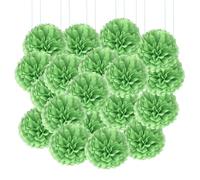 20pcs Tissue Paper Pom Poms - Green - 6 Inch - Tissue Paper Pompoms for Engagement, Wedding, Birthday Party Deco