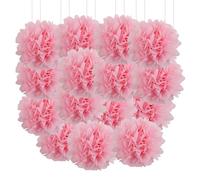 20pcs Tissue Paper Pom Poms - Light Pink - 8 Inch - Tissue Paper Pompoms for Engagement, Wedding, Birthday Party Deco