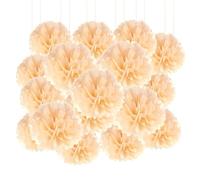 20pcs Tissue Paper Pom Poms - Peach Color - 6 Inch - Tissue Paper Pompoms for Engagement, Wedding, Birthday Party Deco