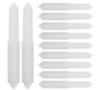 20pcs Toilet Roll Holder Replacement Rod Spring Loaded Plastic White