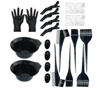 20Pcs Tools for Hair Colouring Kit, Hair Dying Tools Kit, DIY Beauty Salon Hair Bleaching Tools Kit, Hair Dye Bowl and Brush Kit, including Mixing Bowl, Ear Cover, Hair Shawl, Gloves, Hair Clips