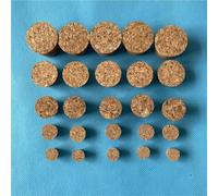 20pcs Top Diameter 18mm to 54mm Wood Cork Lab Test Tube Stopper Small Glass Bottle Stopper for Essential Oil Pudding Custom Cap (51x41x35m