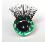 20pcs Toy Eyes With Eyelash 12-30mm Eyelashes 3D Glitter Toy Eyes Eyelash For DIY Plush DIY Doll Making