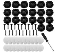 20Pcs Trailer Cover Cleat Hooks with Screws and Screwdriver - Strong Tarpaulin Accessories, Plastic Tie Down Button Cleats for Securing Nets and Tarpaulins