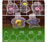 20pcs Transparent Dried Flower Bookmark, Botanical Specimen Clear Bookmark Beautiful Flower Page Pressed Clips Crafts for Reading Scrapbook DIY (Style D)