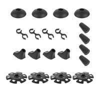 20pcs Trekking Pole Accessories Hiking Pole Tip Protector Set for Mud | Plastic Disk Basket Parts, Portable Black Pieces for Trekking Pole and Walking Sticks, Snow Travel