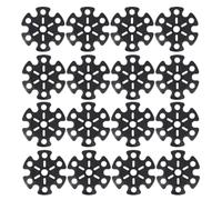 20pcs Trekking Pole Tip Protectors Large Snow Baskets for Skiing | Rubber, Black Finish, Quick Release Fit, Mountain Trails Use, Anti Wear Edges, Lightweight Carry