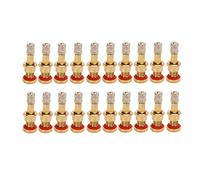 20Pcs Truck Tubeless Tyre Valve Stem Metal High Hardness Scratch Resistant for 9.7mm Valve Hole Bus Van