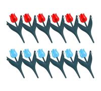 20pcs Tulip Garden Edging Fence, Plastic Lawn Border for Outdoor Décor | 29.5x15x1cm Size, Reusable Weatherproof Design, Lifelike Blooms for Paths, Soil Edges and Home Gardens