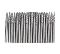 20Pcs Tungsten Carbide Burr Set, Rotary File Drill Bit with 1/8in Shank, Single and Double Pattern Cutter for Tools, High Efficiency Smooth Chip Removal for Metal Wood Plast