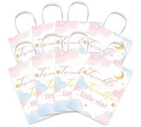 20Pcs Twinkle Twinkle Little Star Goodie Bags, Gender Reveal Gift Bags, Boy or Girl Gender Reveal Decorations, We're Over the Moon Baby Shower Decor Sign