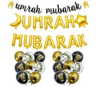 20Pcs Umrah Mubarak Decorations, Eid Mubarak Decorations Suitable for Religious Events and Home Decor