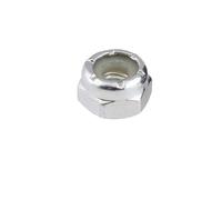 20pcs UNC #4-40#6-32#8-32#10-24 Hexagon Nylon Insert Lock Nut Self-locking Hex Nyloc Nut Black/Bright Zinc Plated Carbon Steel(Bright Zinc Plated,5-40)
