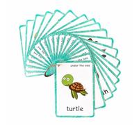 20Pcs Under the Sea Animals Flash Cards, Learning First English Word Cards, for Teacher ESL Teaching Aid Materials, Tools