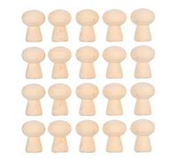 20PCS Unfinished Wooden Peg Dolls Mushroom Head, Blank DIY Craft Blanks for Painting, Unpainted Wooden People Figures for Sensory Play Amigurumi Classroom Art Supplies