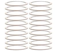 20pcs Unfinished Wooden Rings for Crafts 6 Inch Round Craft Circles | Natural Beige Wood, Smooth Polished Surface, Splinter-free Edges, Glue-friendly Design, Easy Hanging for Earrings, Ornaments