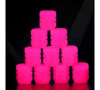 20PCS Universal Fluorescent Tire Valve Caps, Tire Valve Cap Set, Car Dust Caps for Car Tyres, Fluorescent Car Tyre Valve Caps, Luminous Tyre Caps, Dust Caps for Car Tyres Bike Bicycle (Pink)