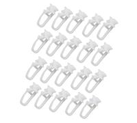 20Pcs Universals Curtain Rails Sliders Replacement Curtains Track Rollers Home Hanger White Clip Rings Enduring White Clip Rings Parts