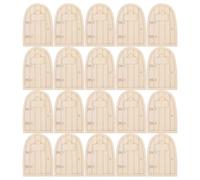 20pcs Unpainted Wooden Fairy Door Miniature for DIY