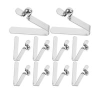 20pcs V Shaped Umbrella Spring Clips 6mm Push Button Tube Clamp | Steel Nickel Plated, round Square Tubes, for Tent Poles, Kayak and Boat Accessories