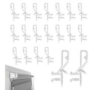 20PCS Valance Clips, 1.87inches Plastic Transparent Window Blind Clips Hidden Channel, Retainer Holder for Window Blind Valance in Width, Horizontal Faux and Wood Blinds Parts