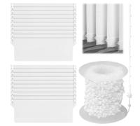 20Pcs Vertical Blind Weights 127mm Vertical Blind Weights and Chains 10m Replacement Spares Bottom Weights Slats for Home Office, White Window Treatments Clips