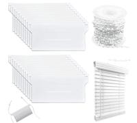 20Pcs Vertical Blind Weights and 32.8ft Chain White Blinds Window Vertical for Home Living Room Bedroom
