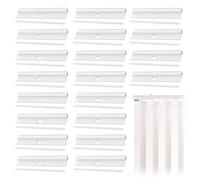 20PCS Vertical Blinds Repair Parts,White Replacement Louvre Slat Clips,DIY Adjustable Vertical Blind Hanger,for 89 mm/3.5 In Slats Repairing,Vertical Blind Top Hangers Accessories,Bottom Weights Slats