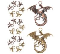 20pcs Vintage Alloy Dragon Pendants Wings DIY Jewelry Charms for Women Necklaces Chinese Dragon Necklace Accessories for Crafting and