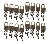 20pcs Vintage Mini Padlock with Key, Zinc Alloy Navy Decorative Lock | Light-duty Security, Retro Copper Finish, for School Lockers, DIY Projects, Bags and Furniture
