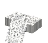 20Pcs Vintage Wild Flower Napkins Serviettes, 40x33cm Disposable Daisy Dandelion Cocktail Napkin Dinner Guest Tissue Hand Towels Decor Paper Napkins for Decoupage Wedding Birthday Baby Shower Picnic