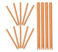 20pcs Vintage Wooden Fan Grip Handles for DIY Crafts and Party Decor | Smooth Khaki Finish, Comfortable Handheld Use, for Circular Fans, Fabric Leaves, Craft Classes