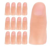 20pcs Vinyl Finger Sleeve Magic Prop for Silk Scarf Tricks Beginners | Reusable Compact Cover, Realistic Colour Finish, Easy Storage, for Parties, Halloween Cosplay, Small Props